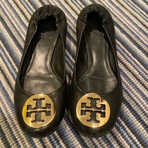 Tory Burch Black Ballet Flats